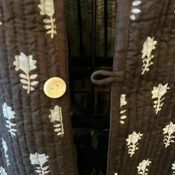 Reversible Quilted Ladies Asian Inspired Jacket Navy & Green Measures L - Picture 3 of 5